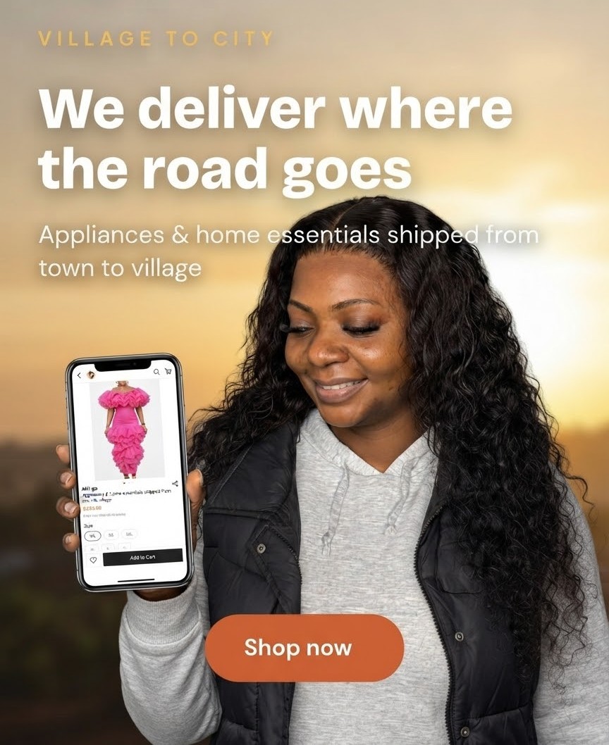 Afri-go shopper with phone